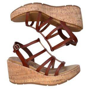 NWOT Blowfish Malibu Bahama Wedge Sandals Brown Size 11